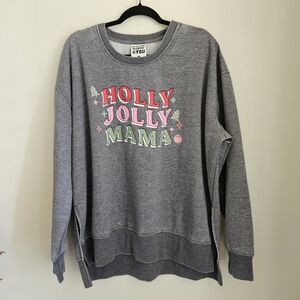 Holly Jolly Momma Christmas Sweatshirt NWOT Sz XL